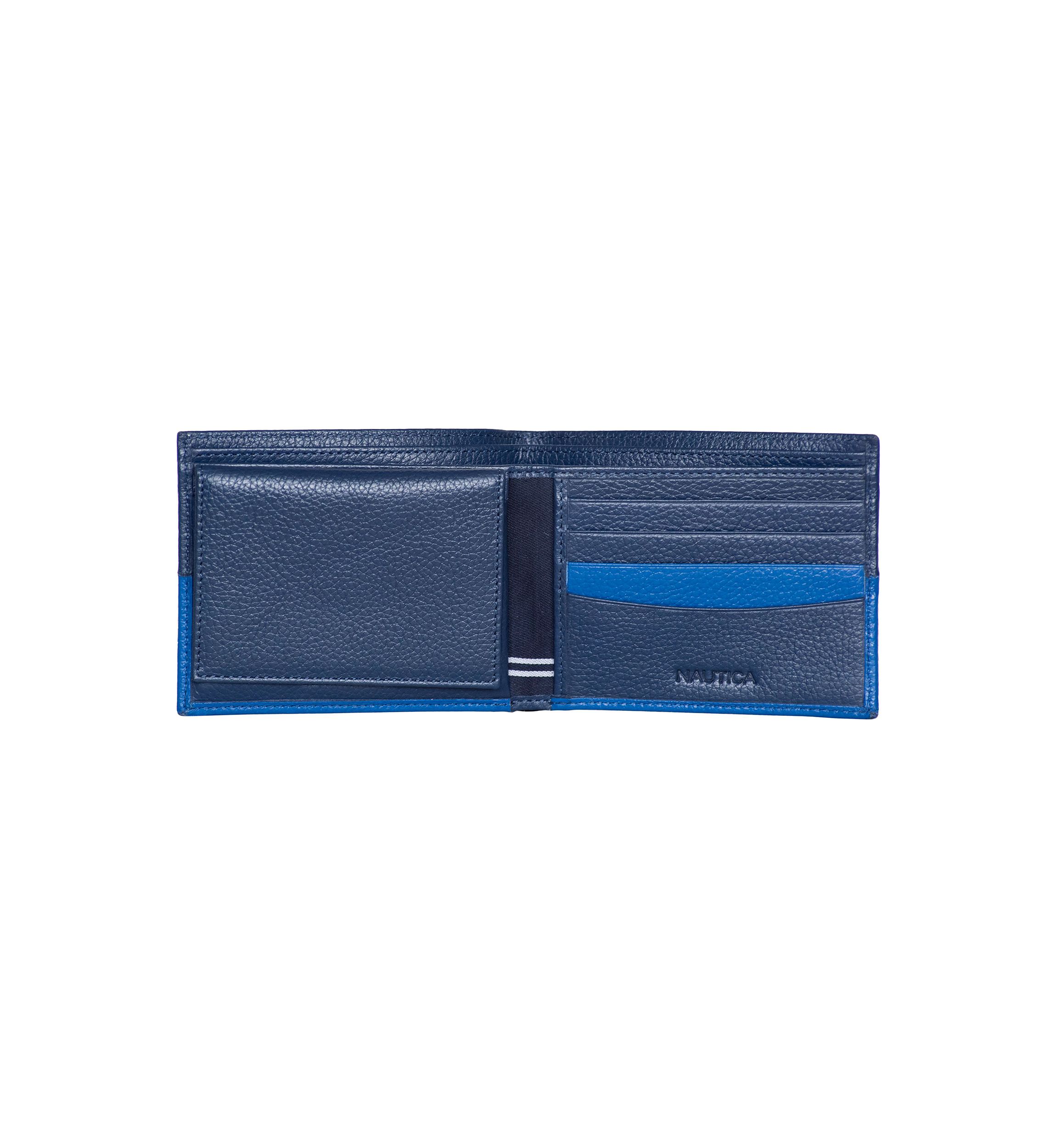 Pebble Two-Tone Leather Bifold Wallet