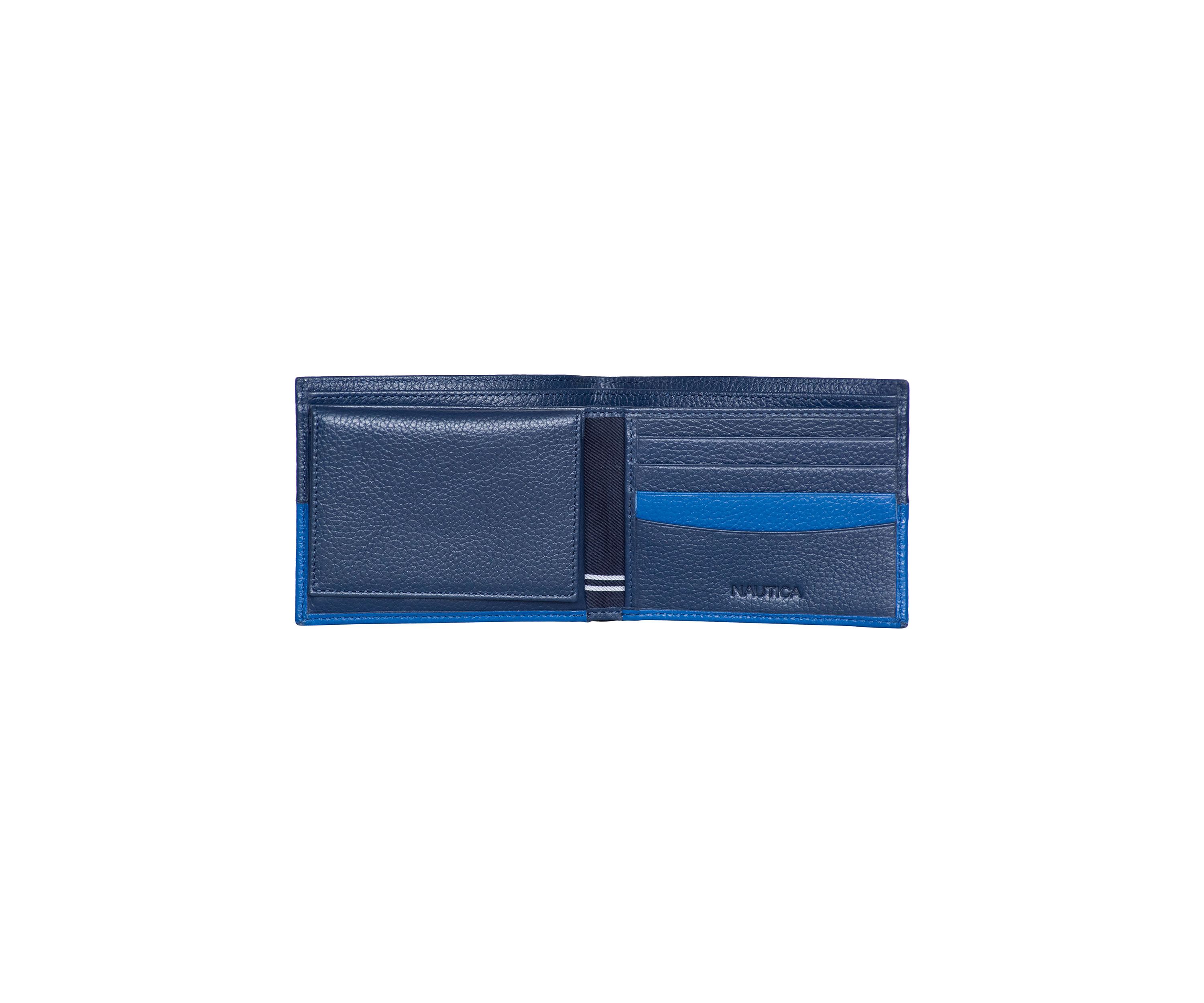 Pebble Two-Tone Leather Bifold Wallet