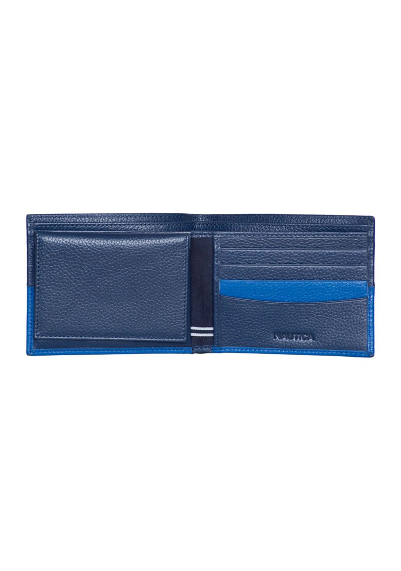 Pebble Two-Tone Leather Bifold Wallet