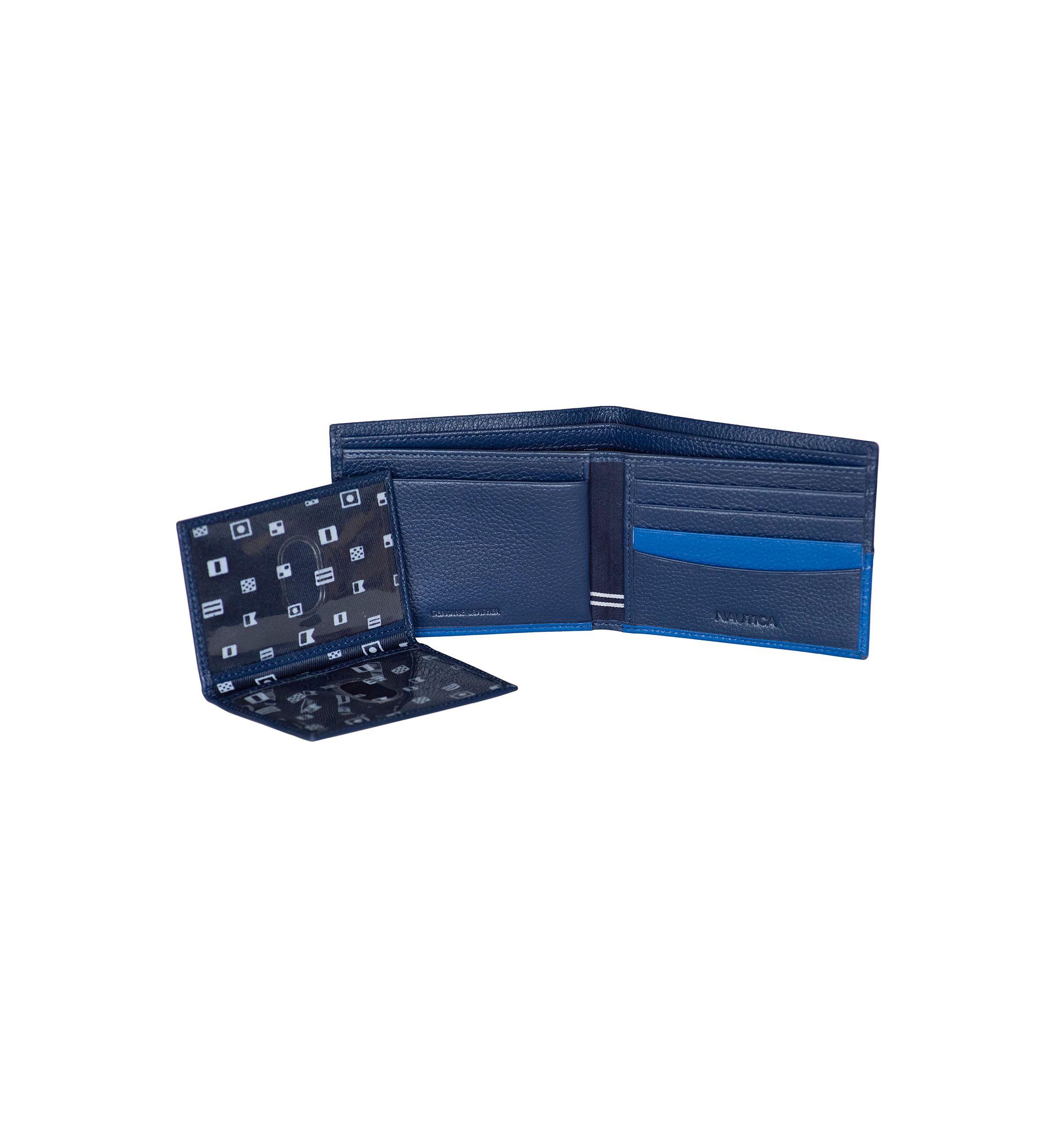 Pebble Two-Tone Leather Bifold Wallet