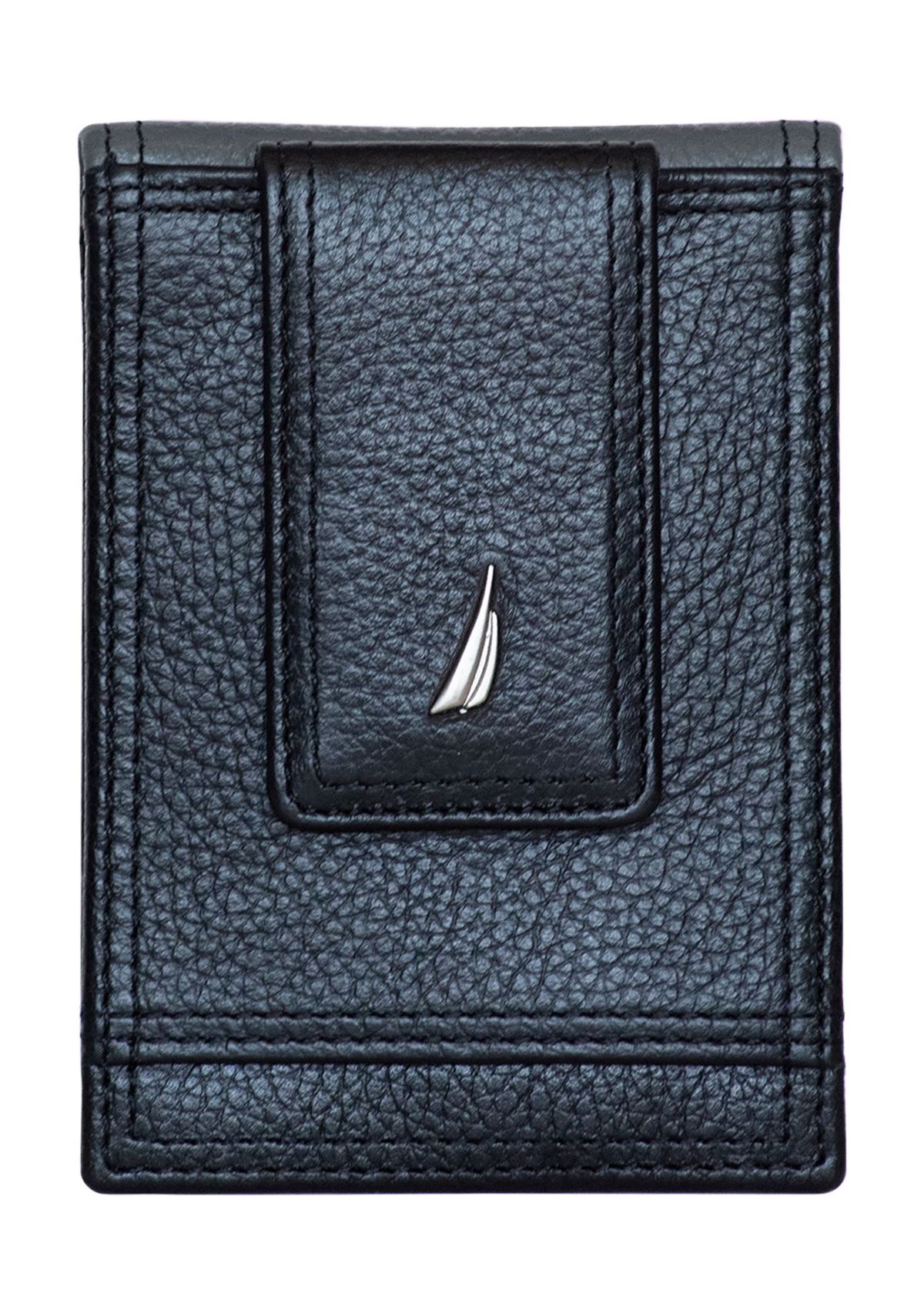 Pebble Two-Tone Leather Front Pocket Wallet