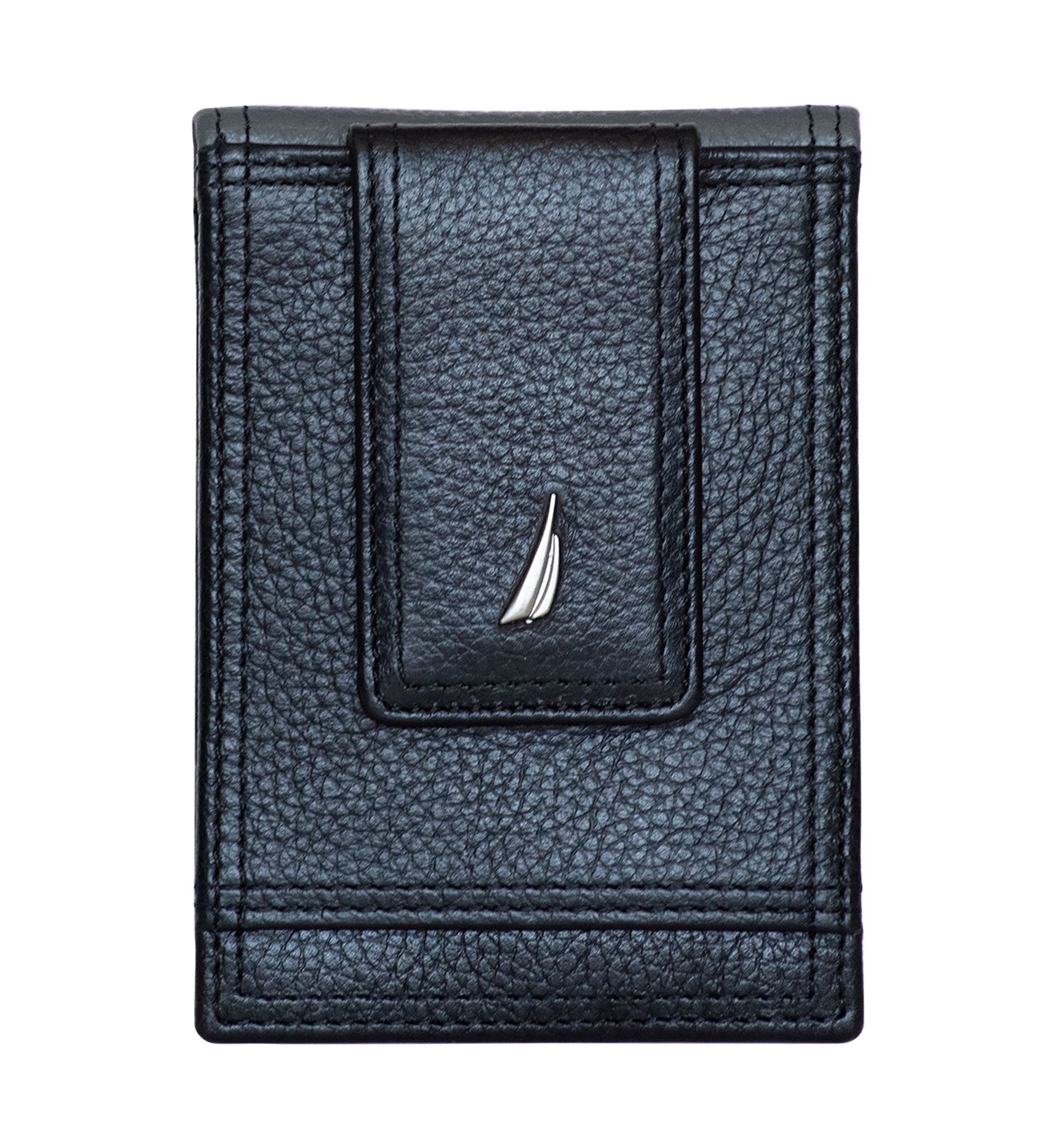 Pebble Two-Tone Leather Front Pocket Wallet