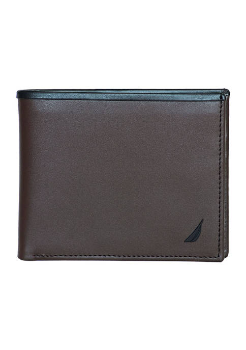 Nautica Pop Color Leather Bifold Wallet