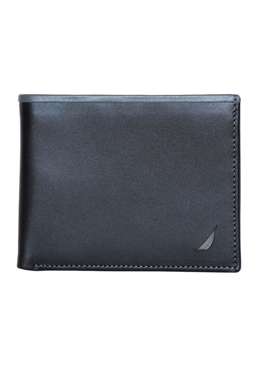 Pop Color Leather Bifold Wallet
