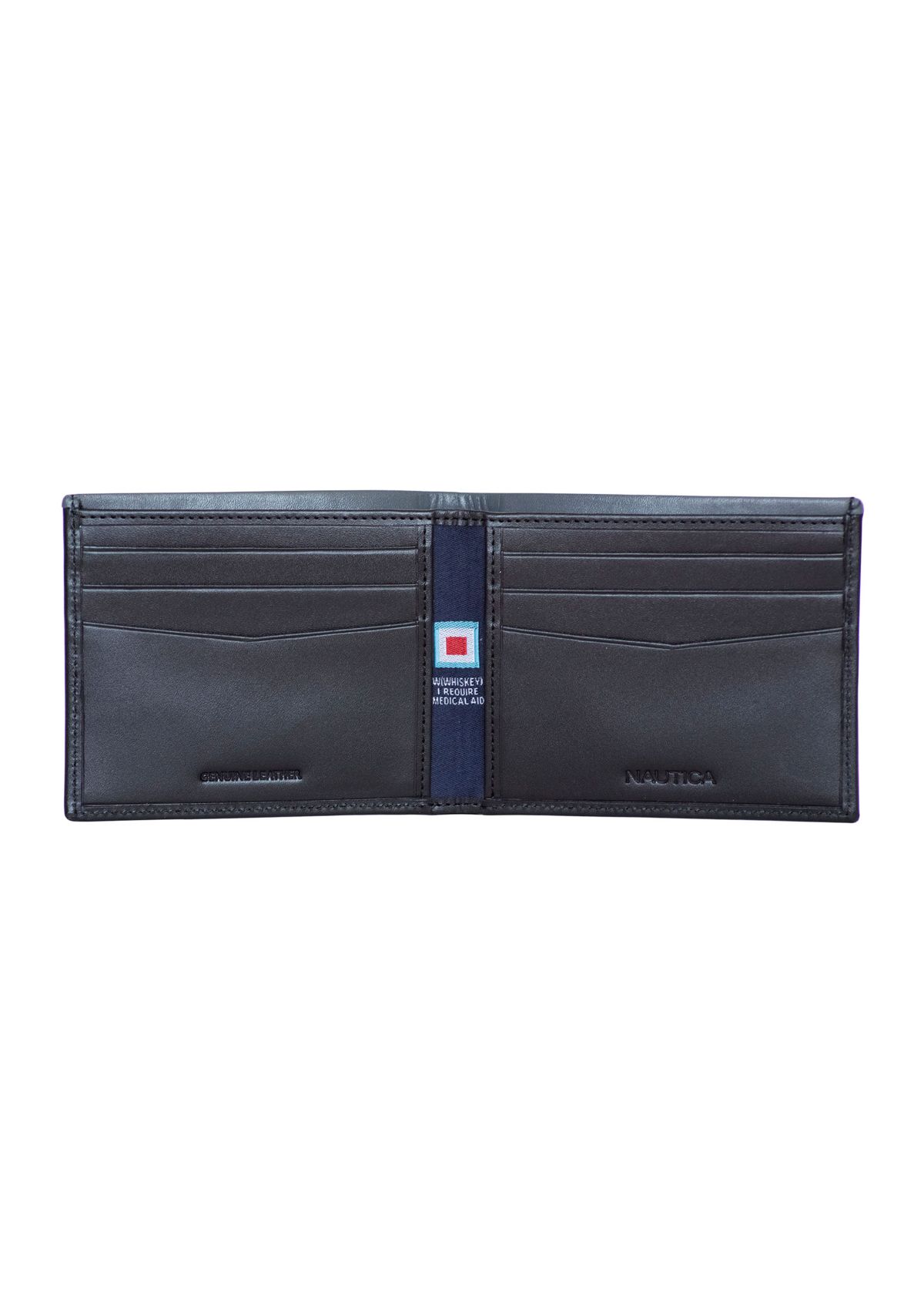 Pop Color Leather Bifold Wallet