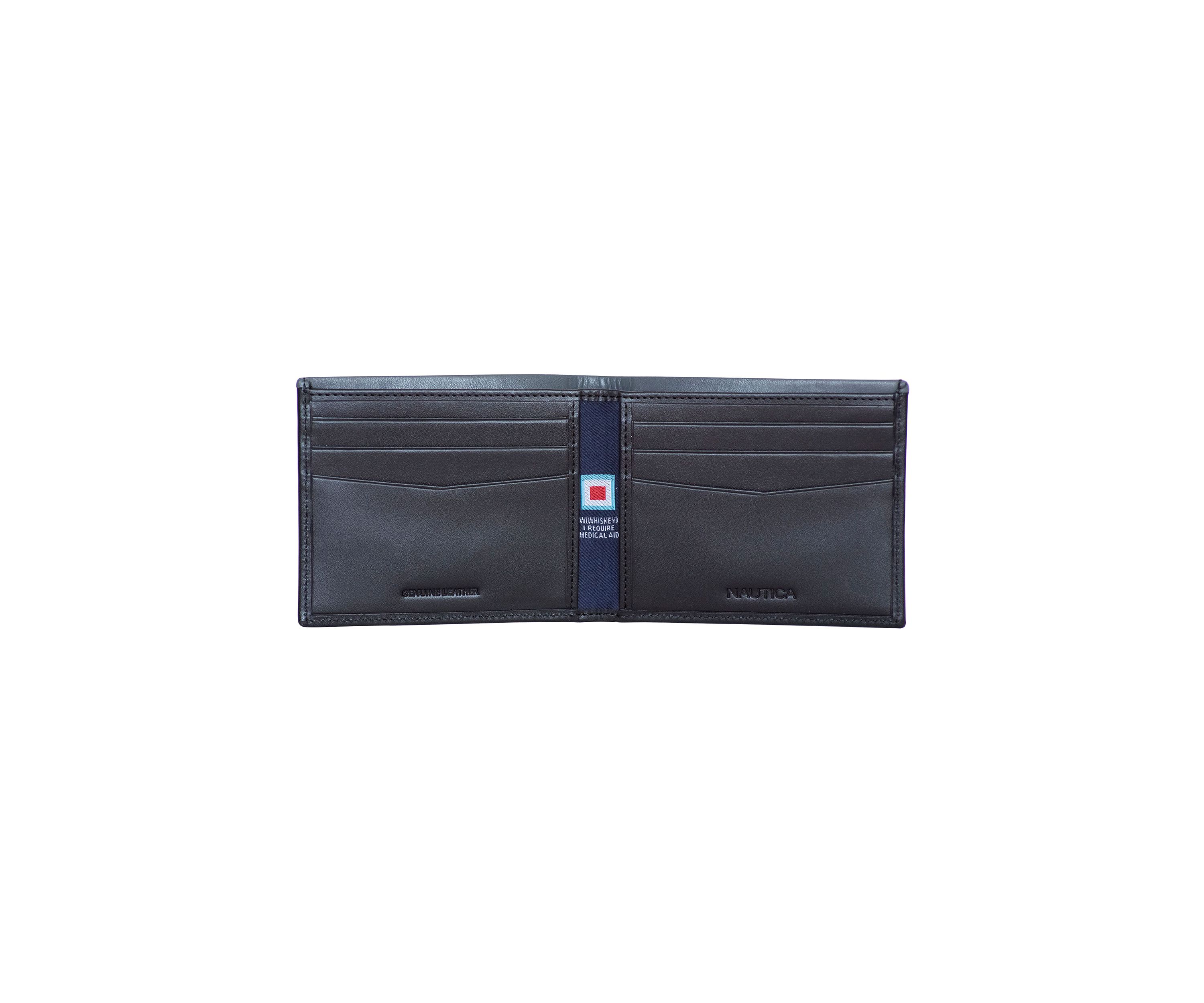 Pop Color Leather Bifold Wallet