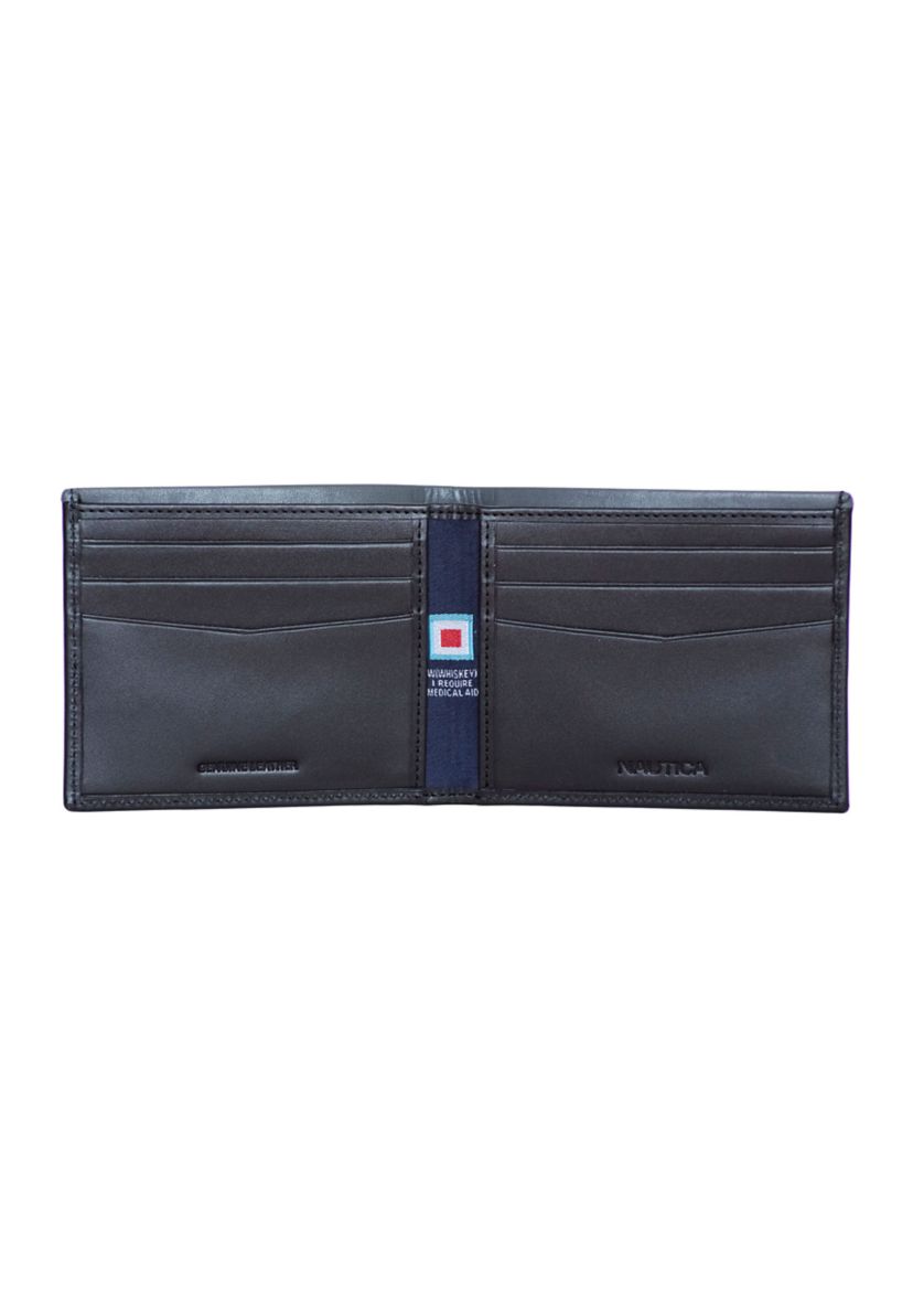 Pop Color Leather Bifold Wallet