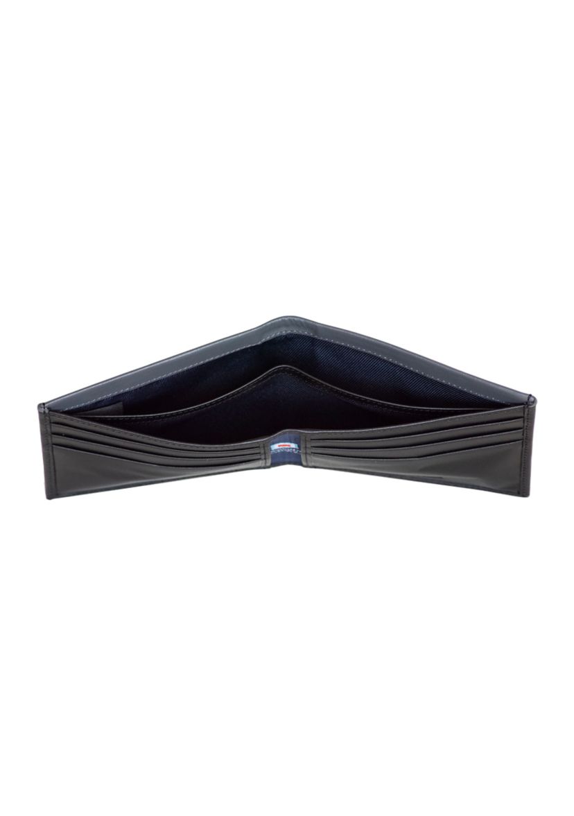 Pop Color Leather Bifold Wallet