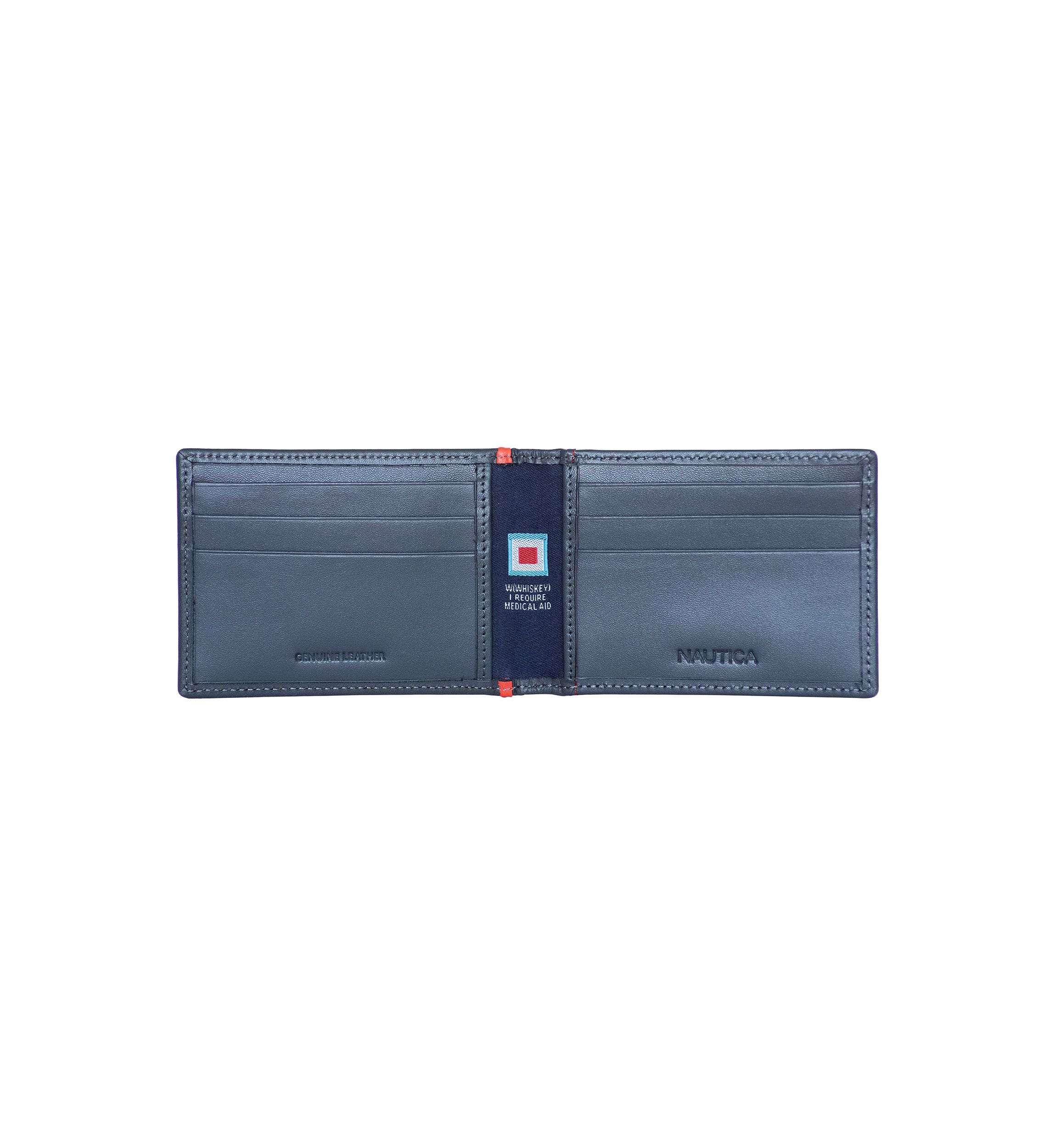 Pop Color Leather Front Pocket Wallet