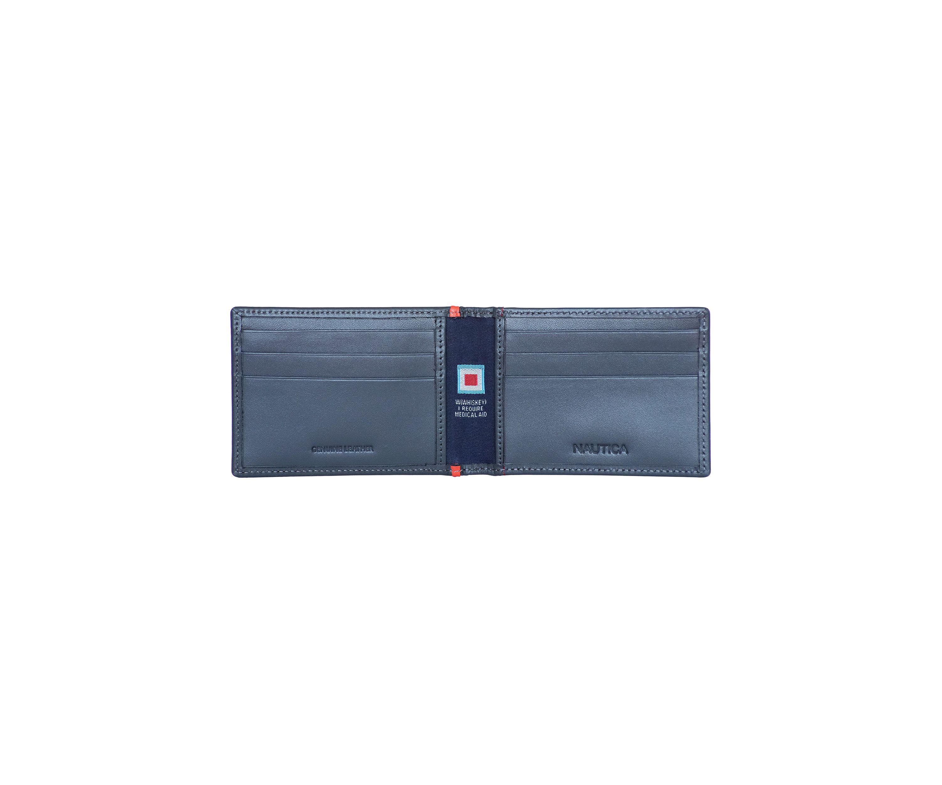 Pop Color Leather Front Pocket Wallet
