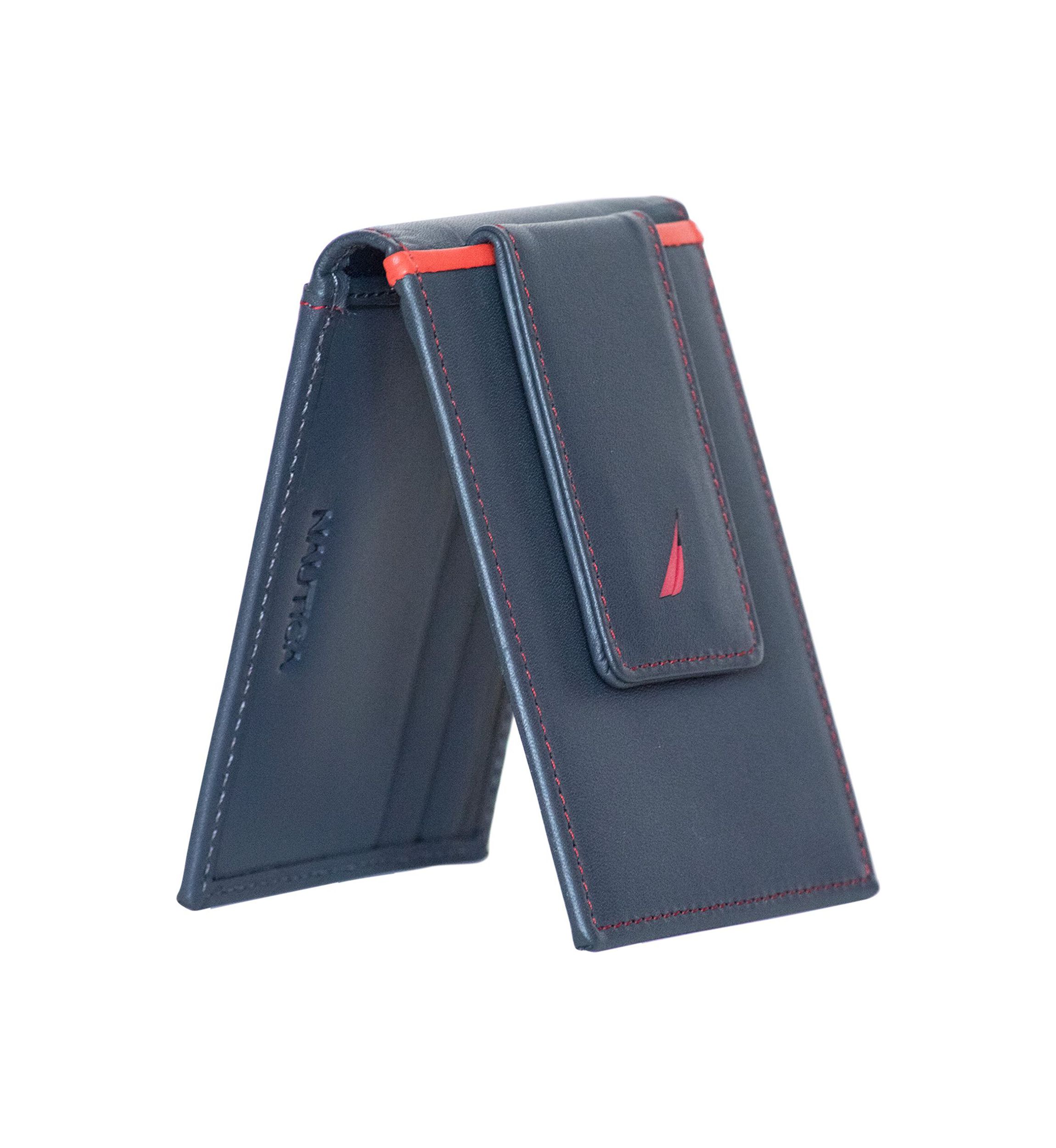 Pop Color Leather Front Pocket Wallet