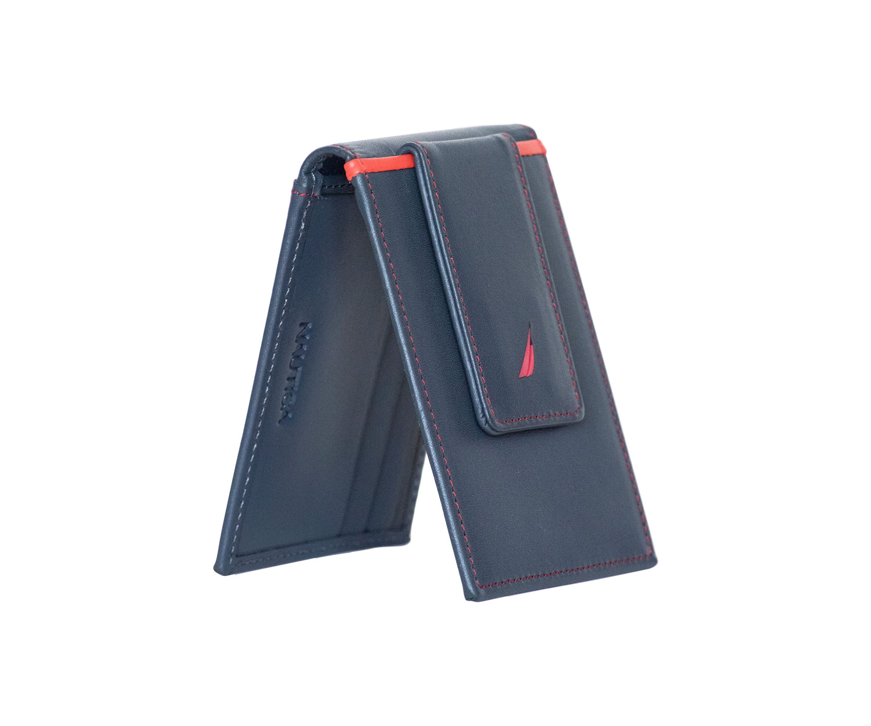 Pop Color Leather Front Pocket Wallet