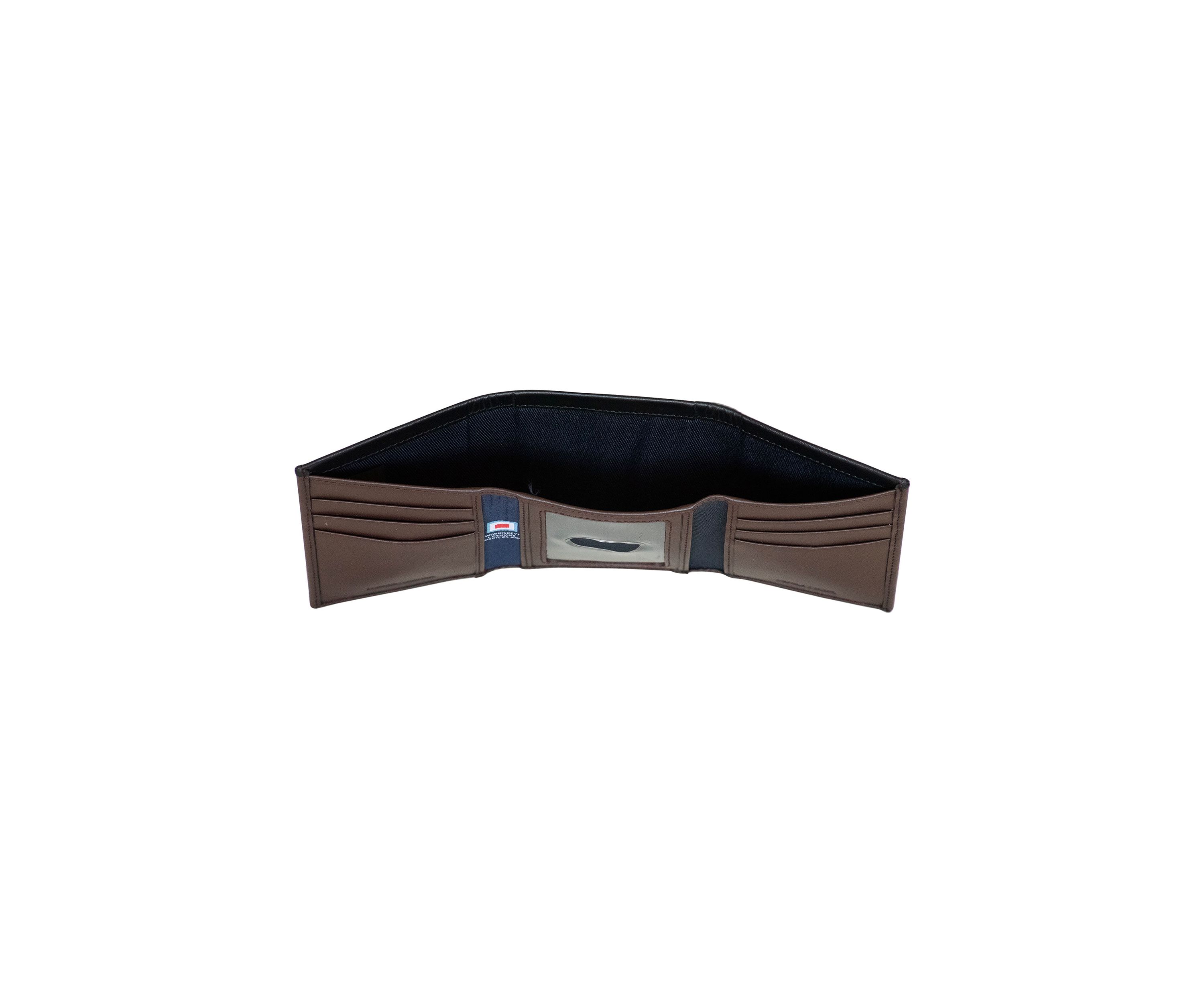 Pop Color Leather Trifold Wallet
