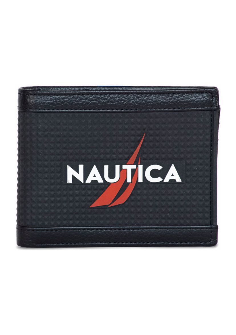 Logo Rubber/Leather Bifold Wallet