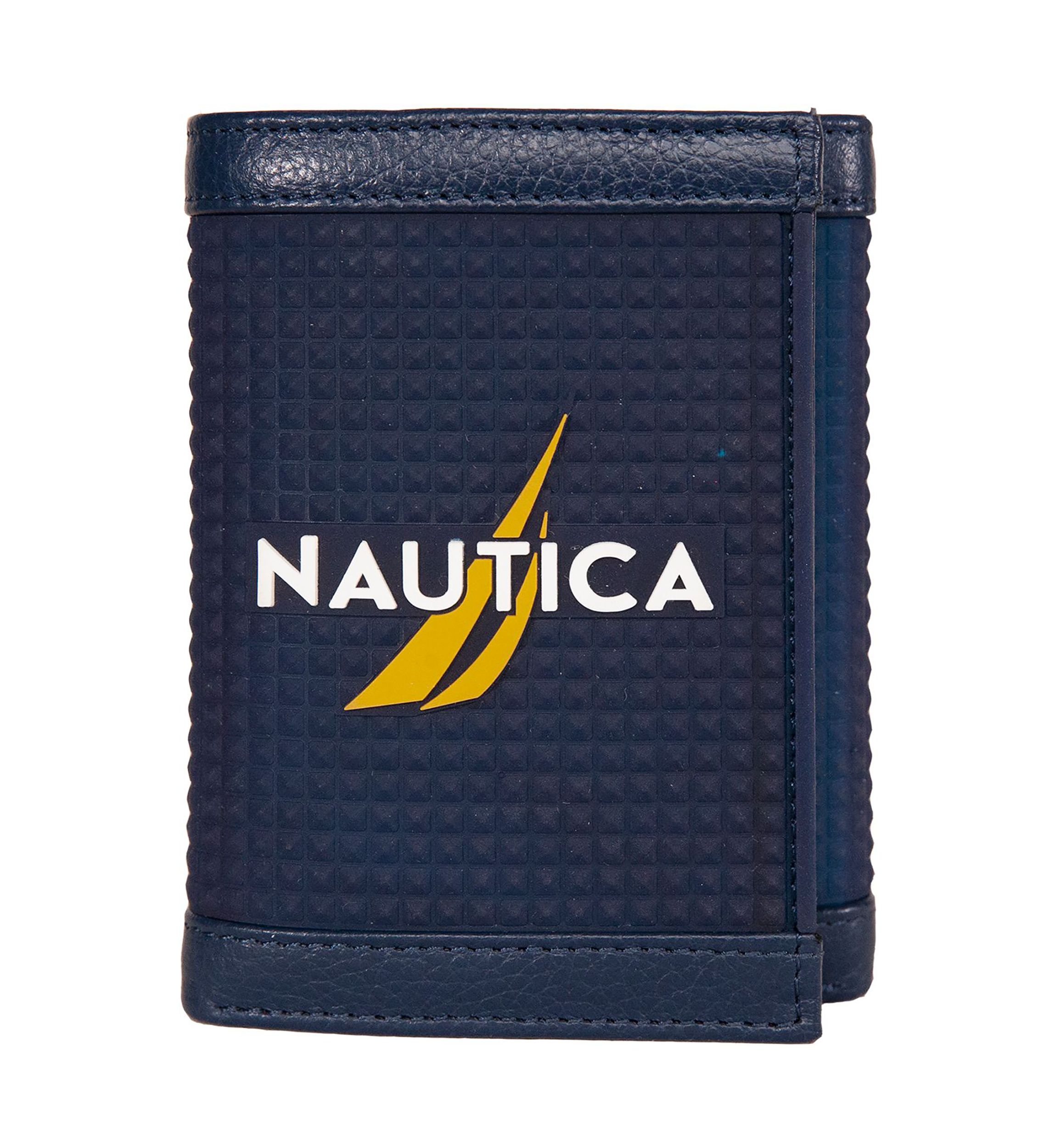 Logo Rubber/Leather Trifold Wallet