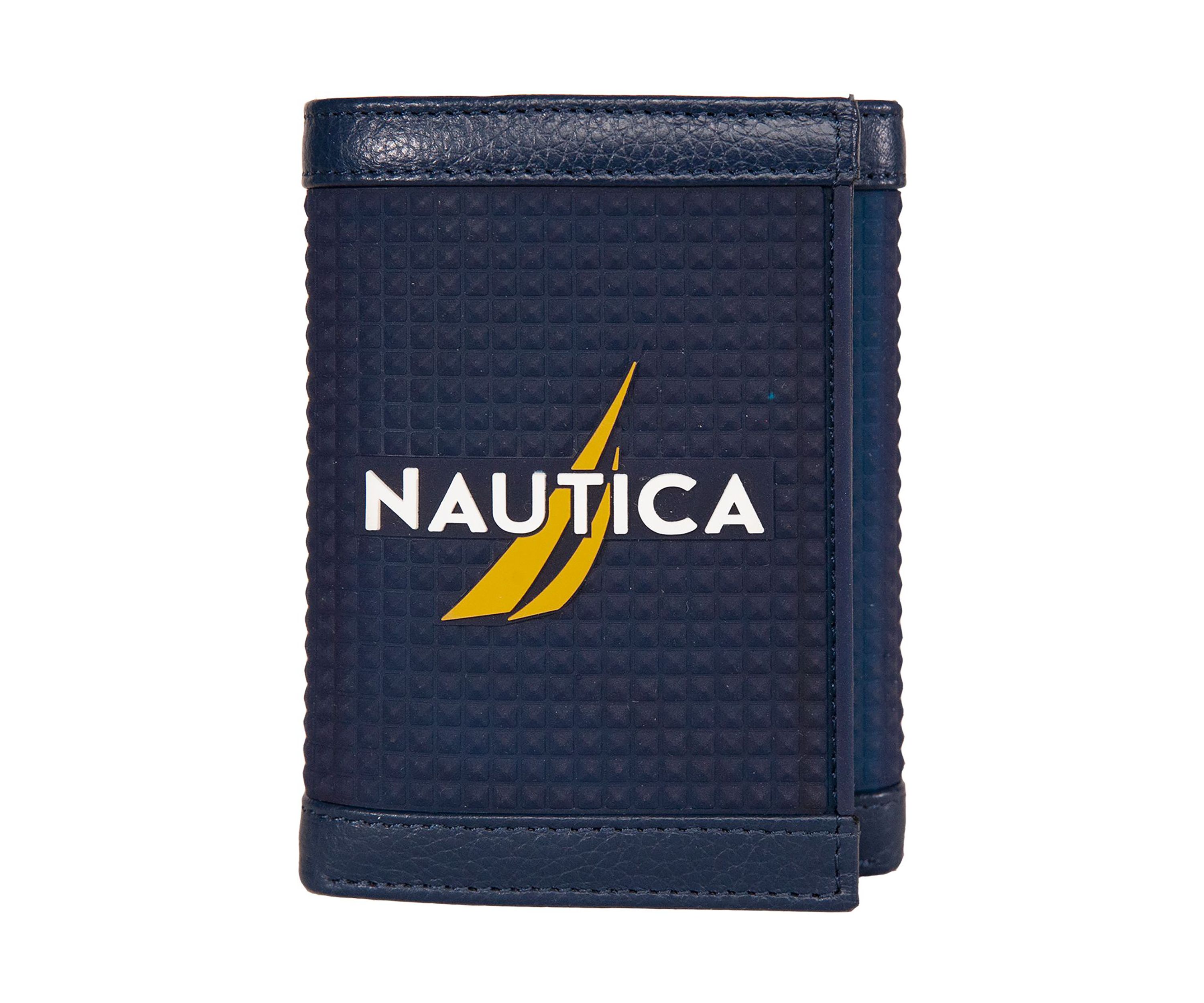 Logo Rubber/Leather Trifold Wallet