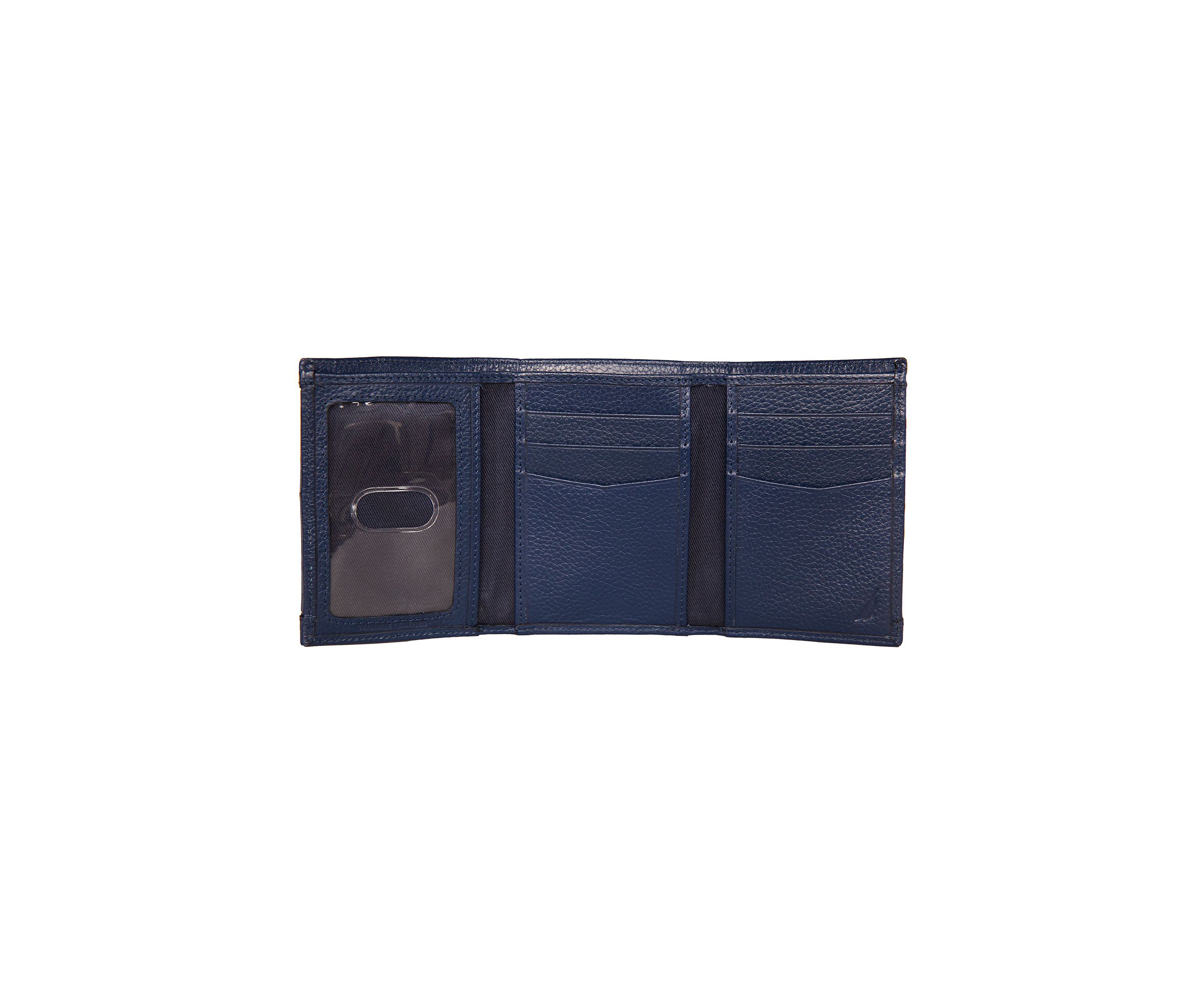 Logo Rubber/Leather Trifold Wallet