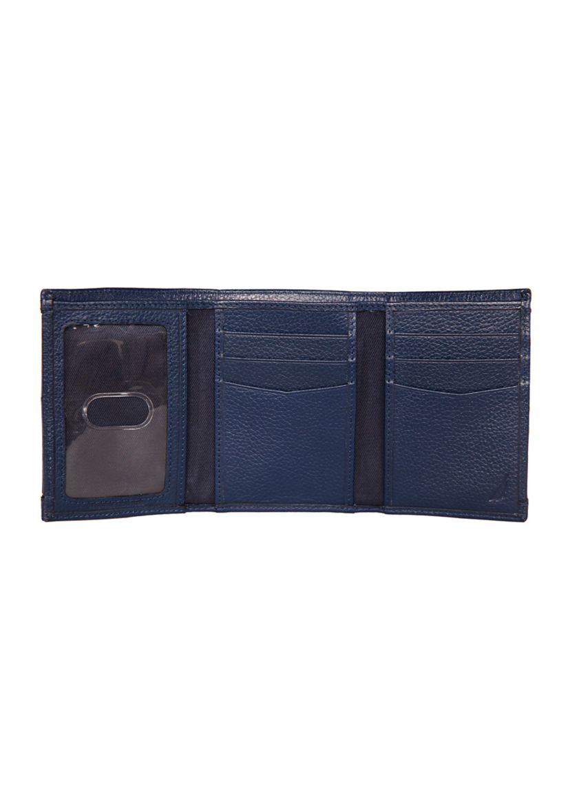 Logo Rubber/Leather Trifold Wallet