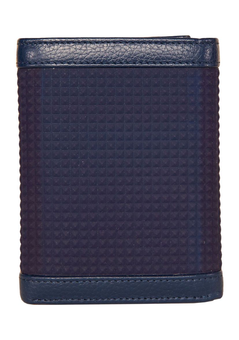 Logo Rubber/Leather Trifold Wallet