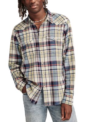 Lucky Brand Men's Plaid Western Shirt, 2XL