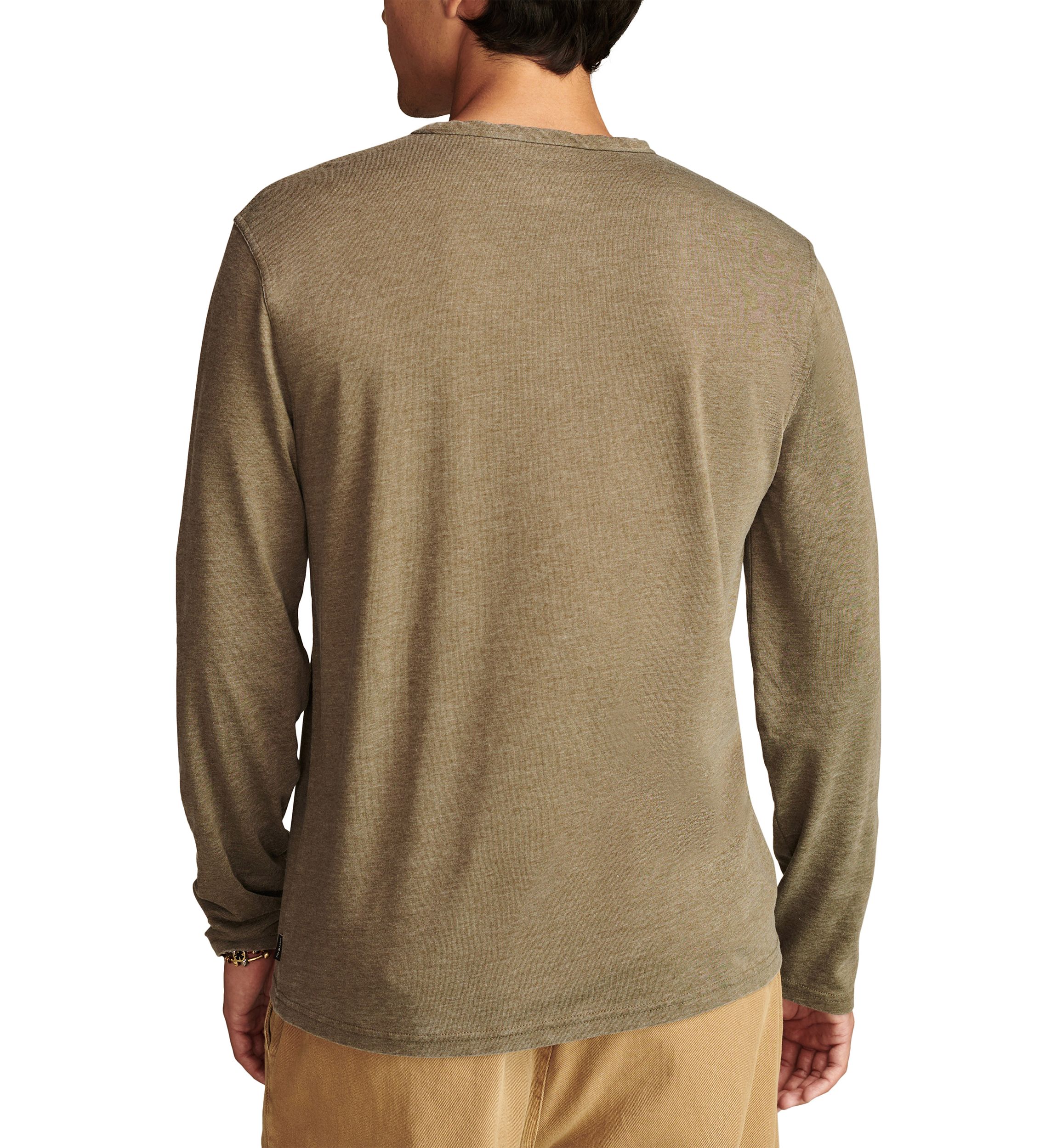 Long Sleeve Burnout Henley Shirt