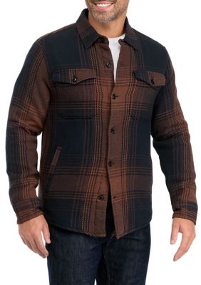 Lucky Brand Men's Plaid Shirt Jacket