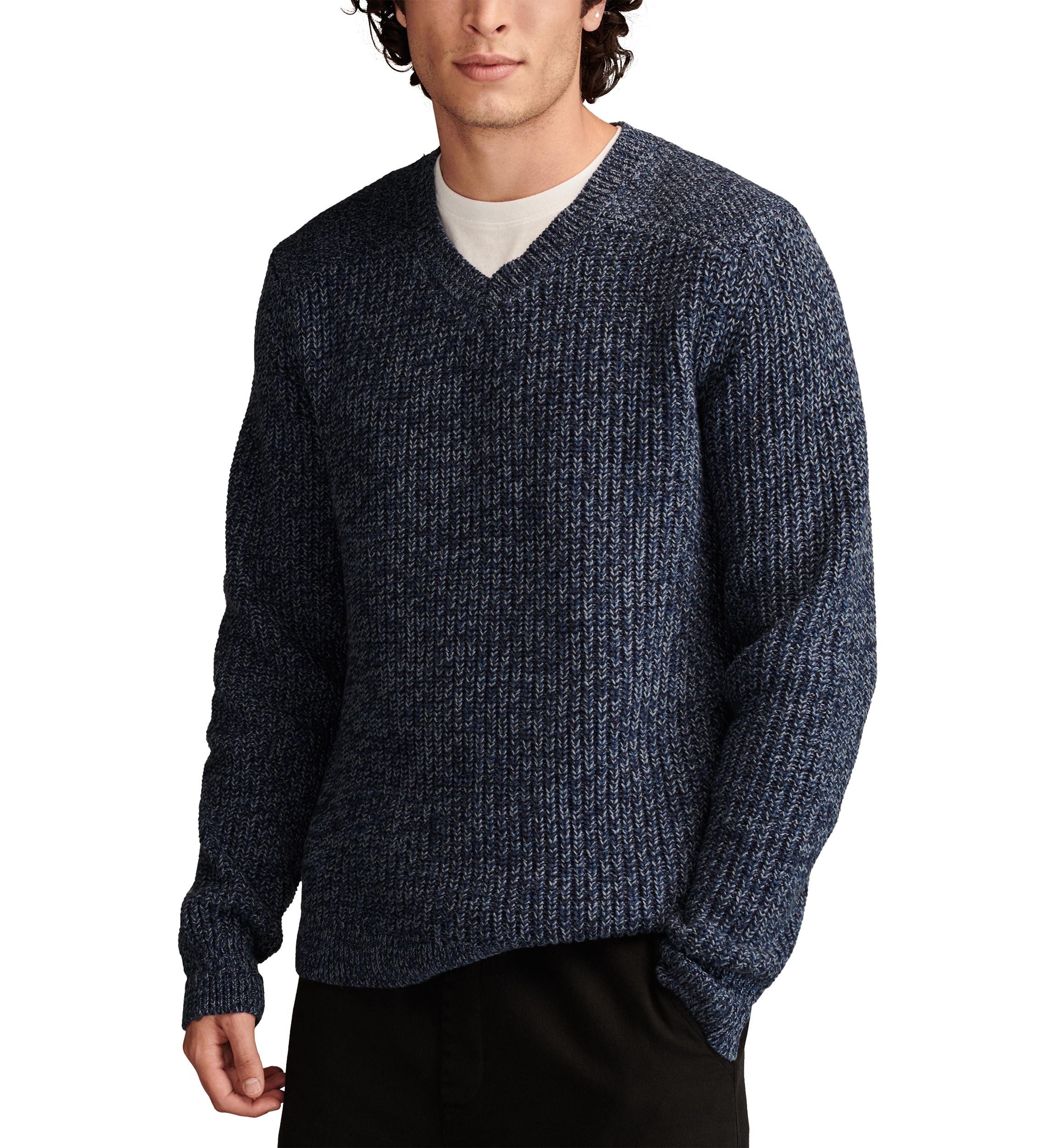 Easy Marled V-Neck Sweater 