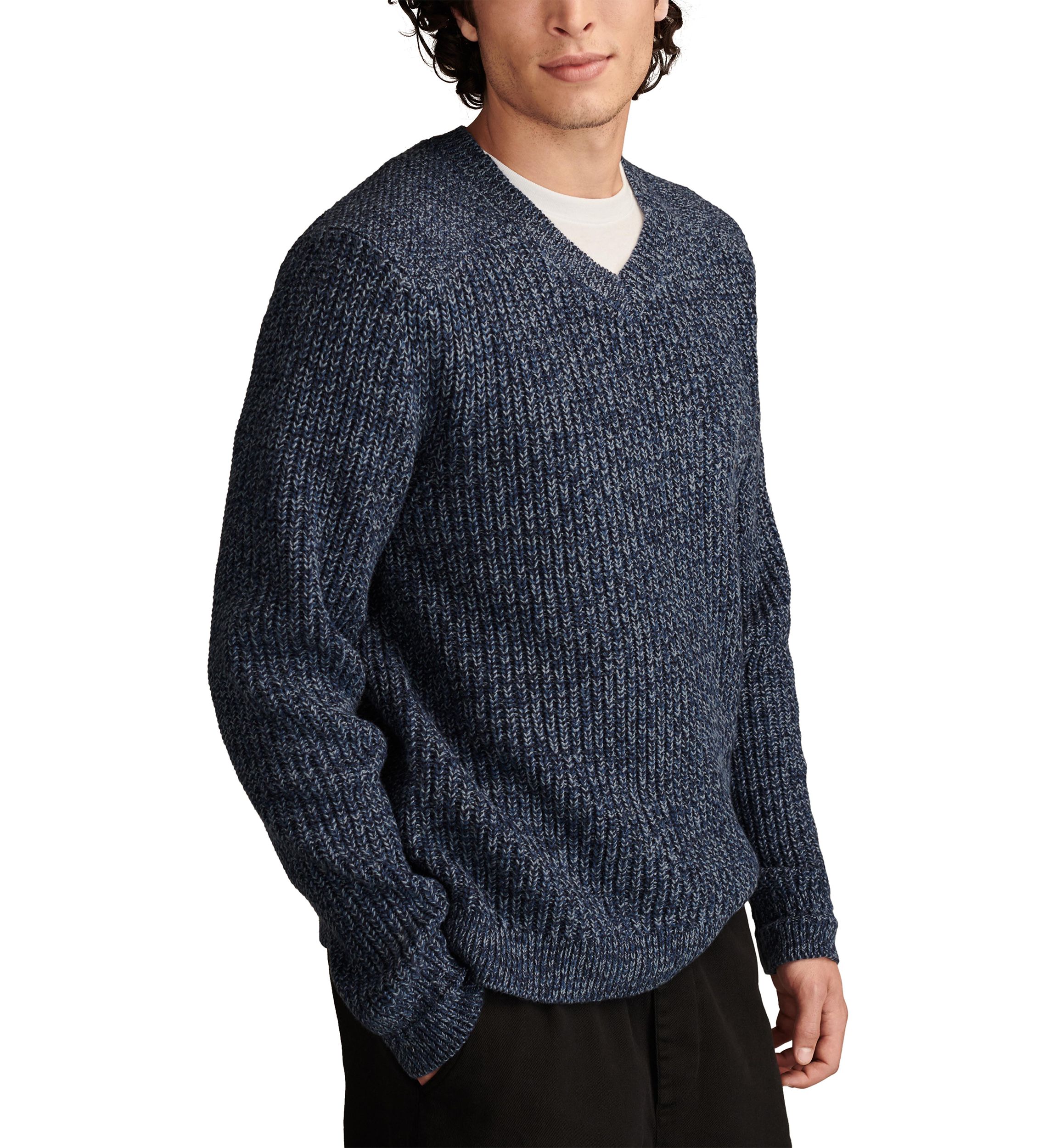 Easy Marled V-Neck Sweater 