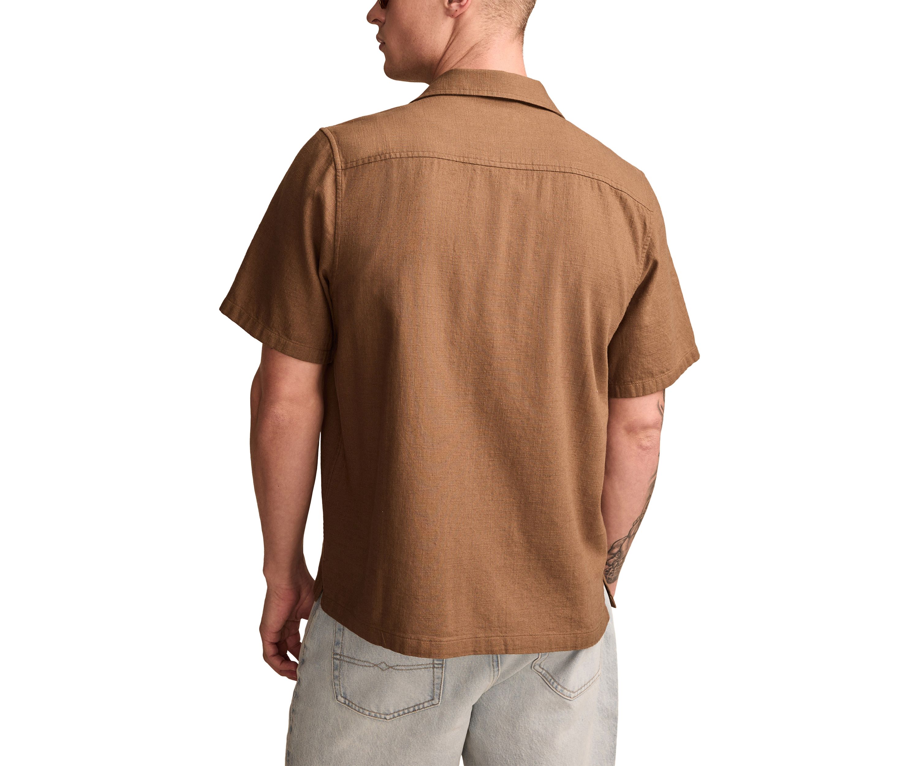 Embroidered Camp Collar Shirt