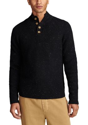 Lucky Brand Men's Cable Knit Cardigan Sweater, Burgundy, XXL