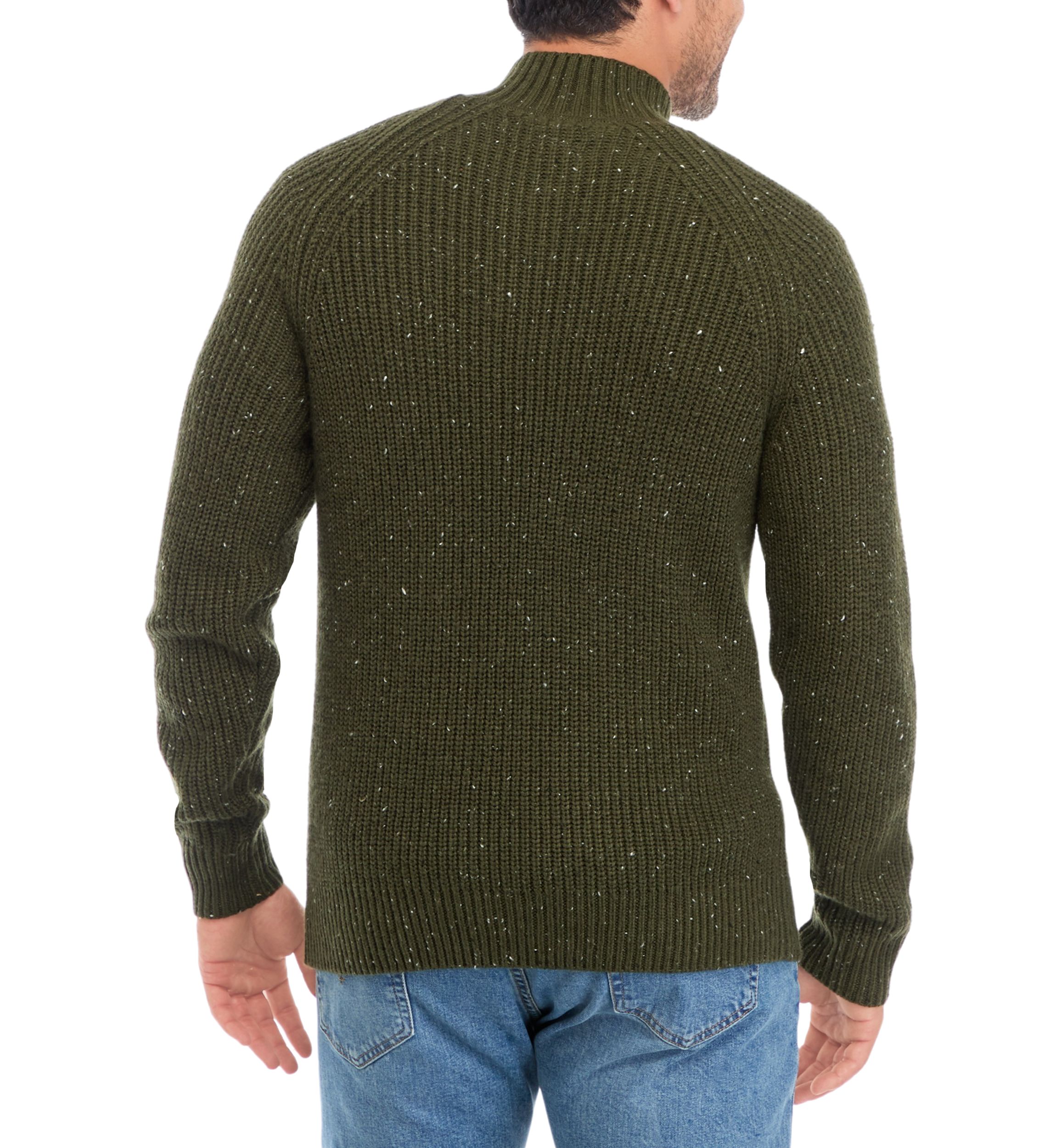 1/4 Button Mock Neck Sweater 