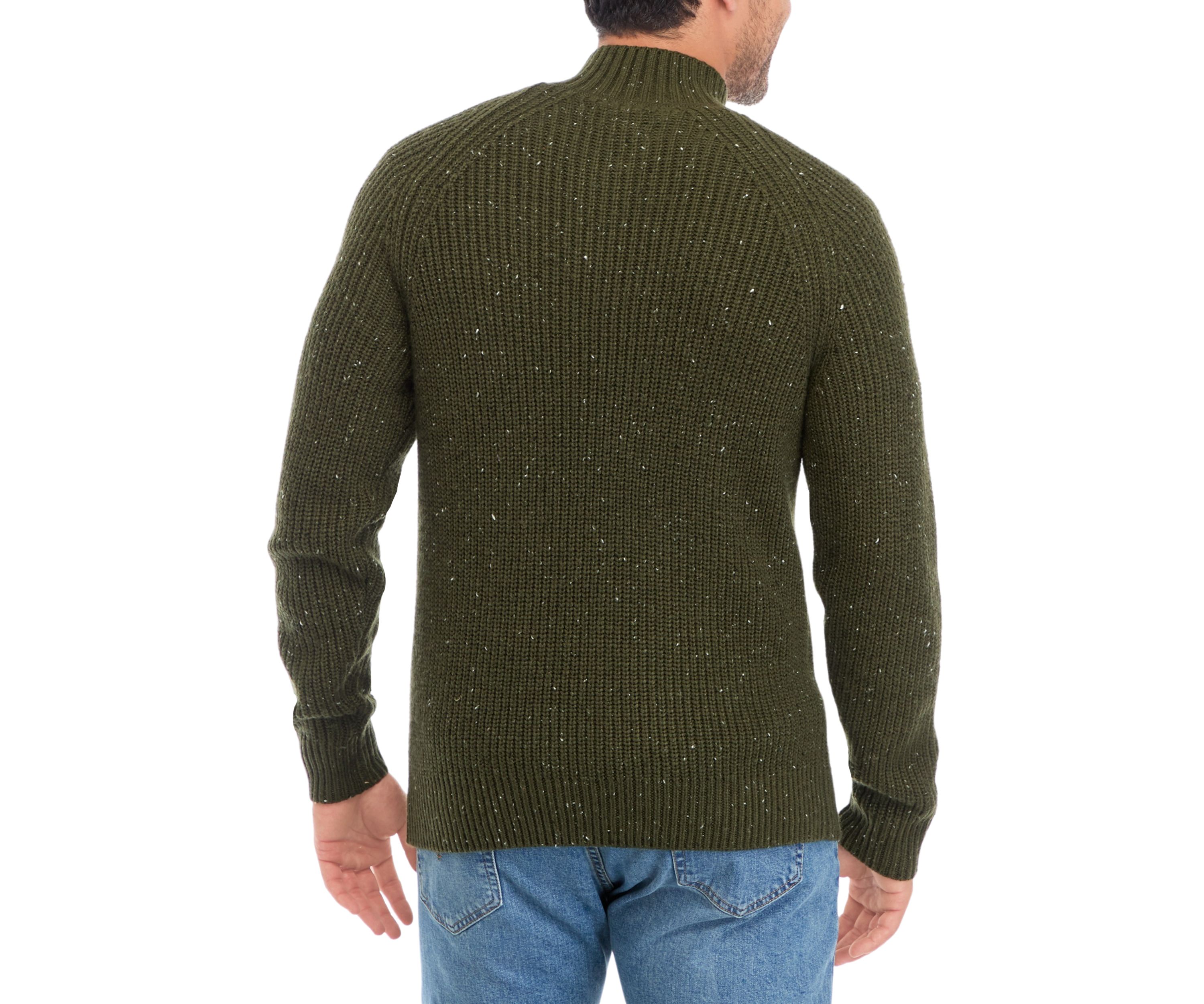 1/4 Button Mock Neck Sweater 