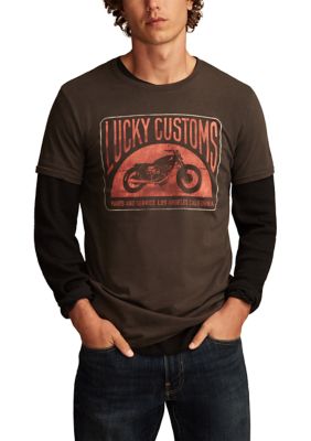 Lucky Brand Men's Customs Graphic T-Shirt
