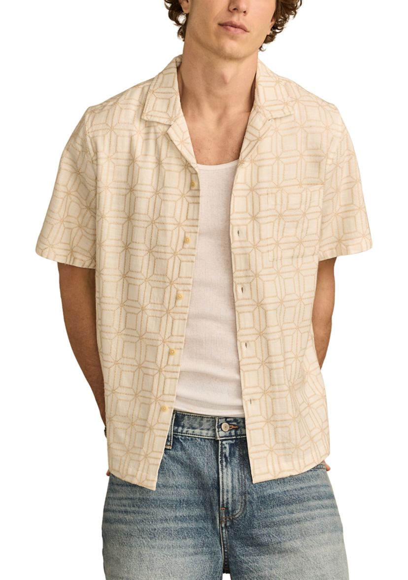 Short Sleeve Camp Collar Shirt