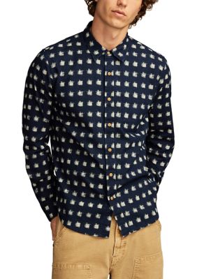 Lucky Brand Men's Printed One Pocket Long Sleeve Shirt