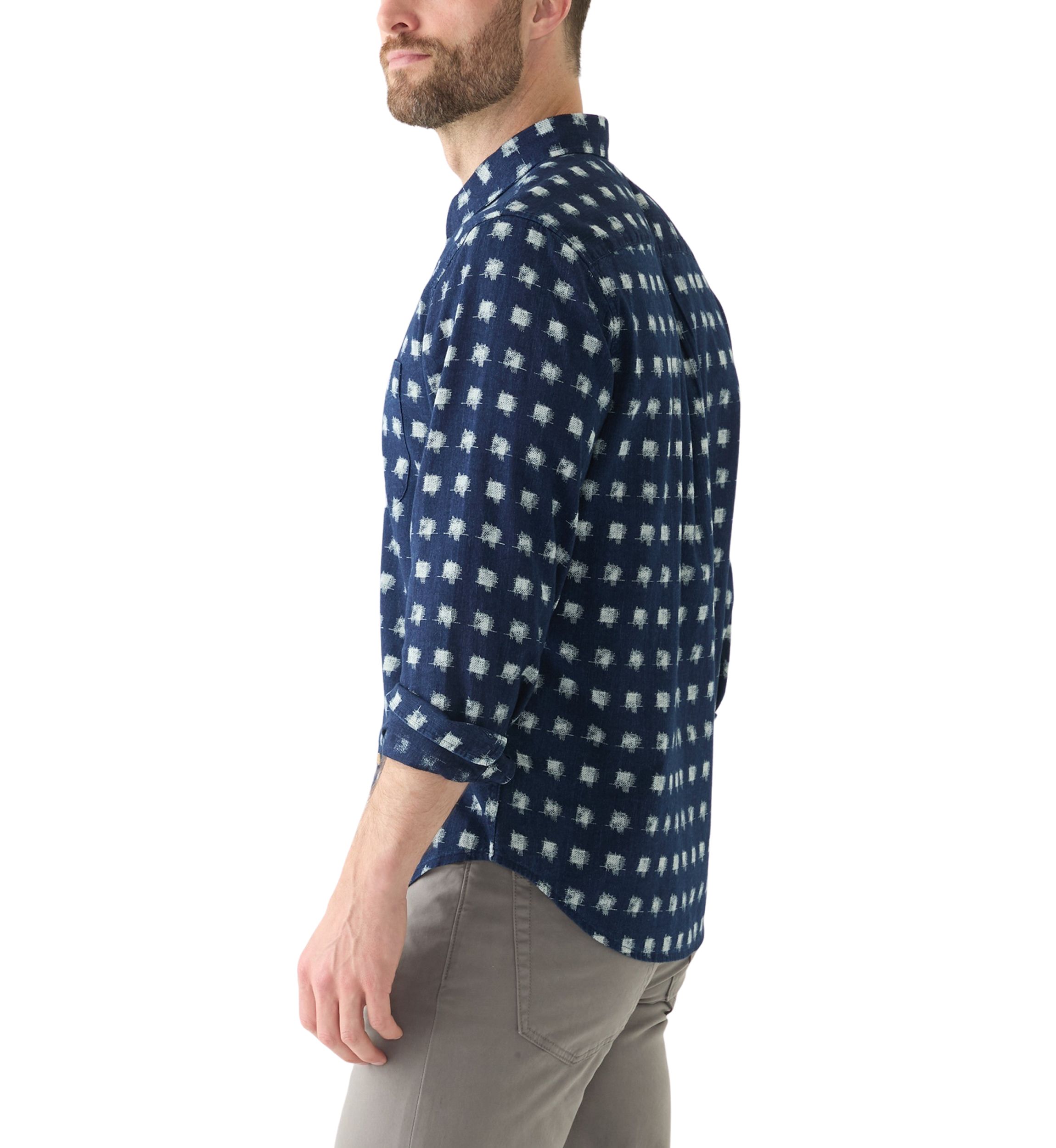 Printed One Pocket Long Sleeve Shirt