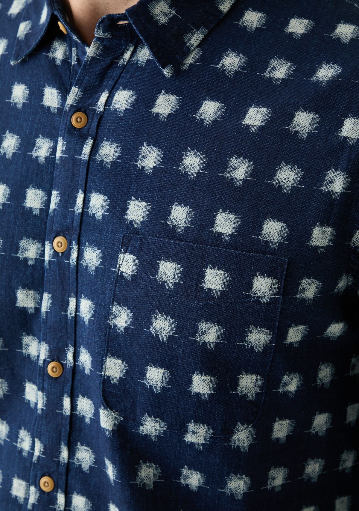 Printed One Pocket Long Sleeve Shirt