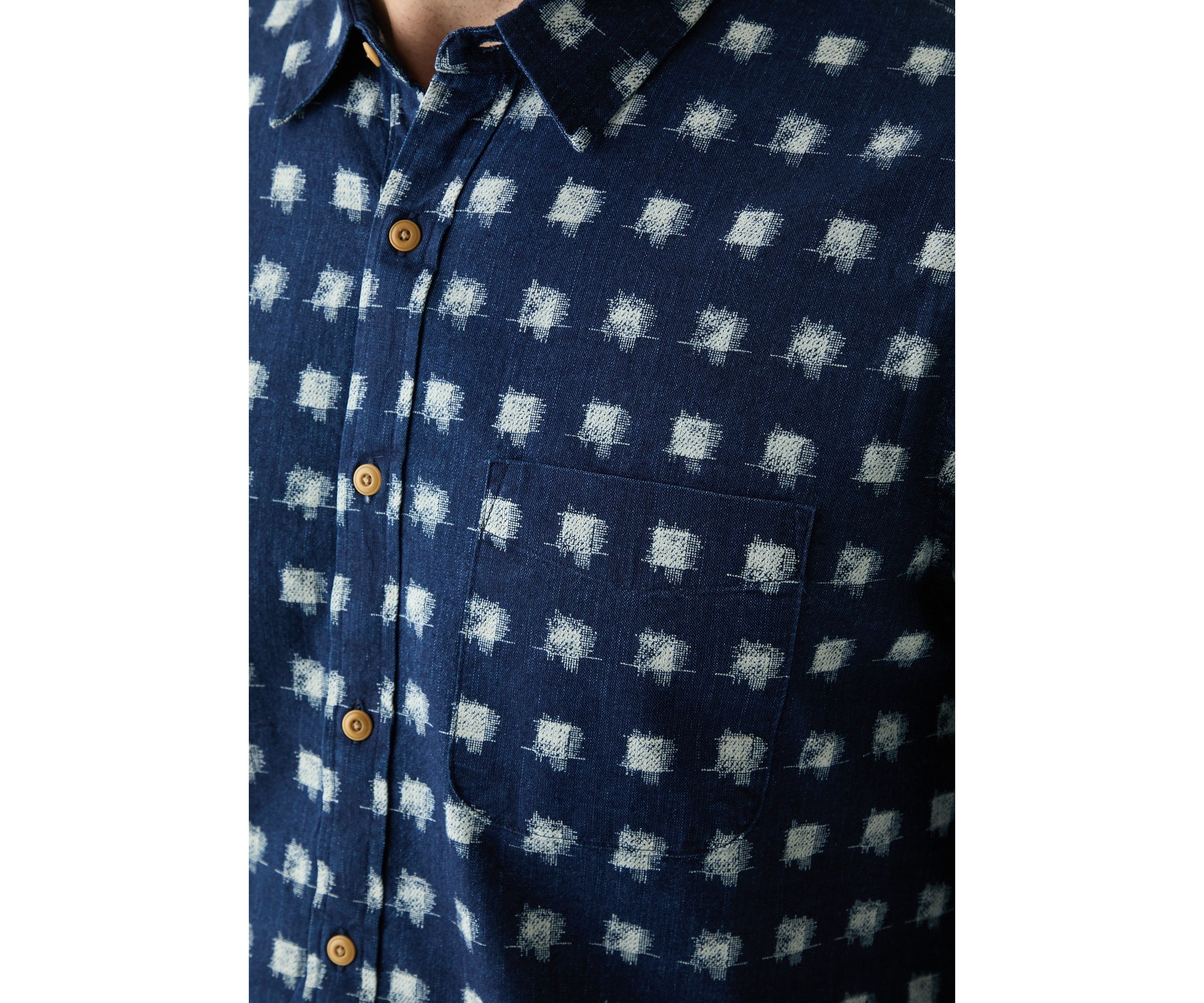 Printed One Pocket Long Sleeve Shirt