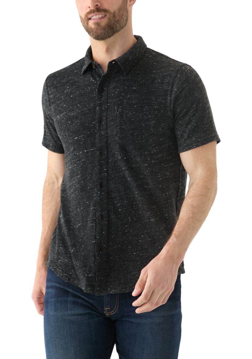 Lucky Brand Short Sleeve Linen Button Down Shirt | Belk