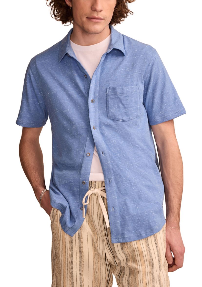 Lucky Brand Short Sleeve Linen Button Down Shirt | Belk