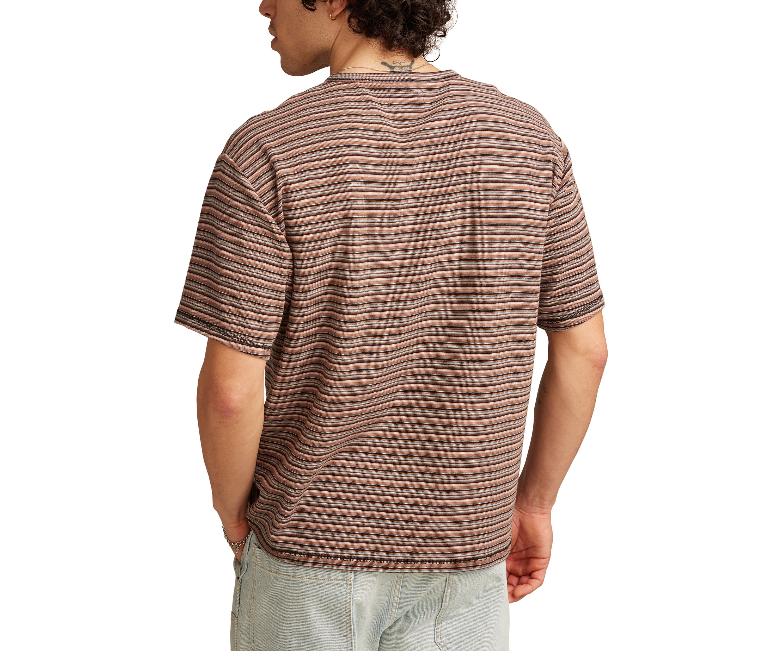 Stripe Waffle Knit T-Shirt