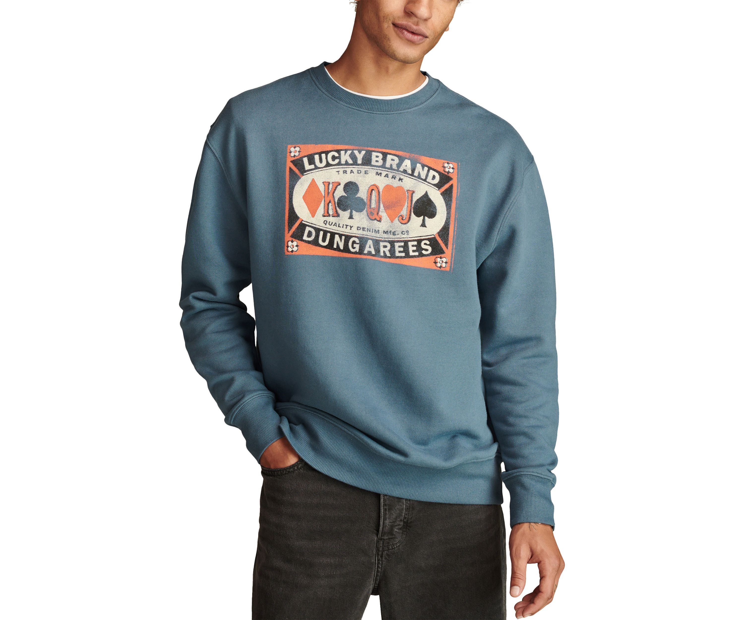 Branded Poker Label Graphic Sweatshirt