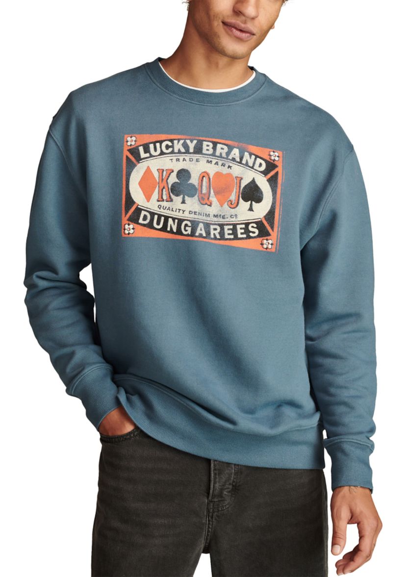 Branded Poker Label Graphic Sweatshirt