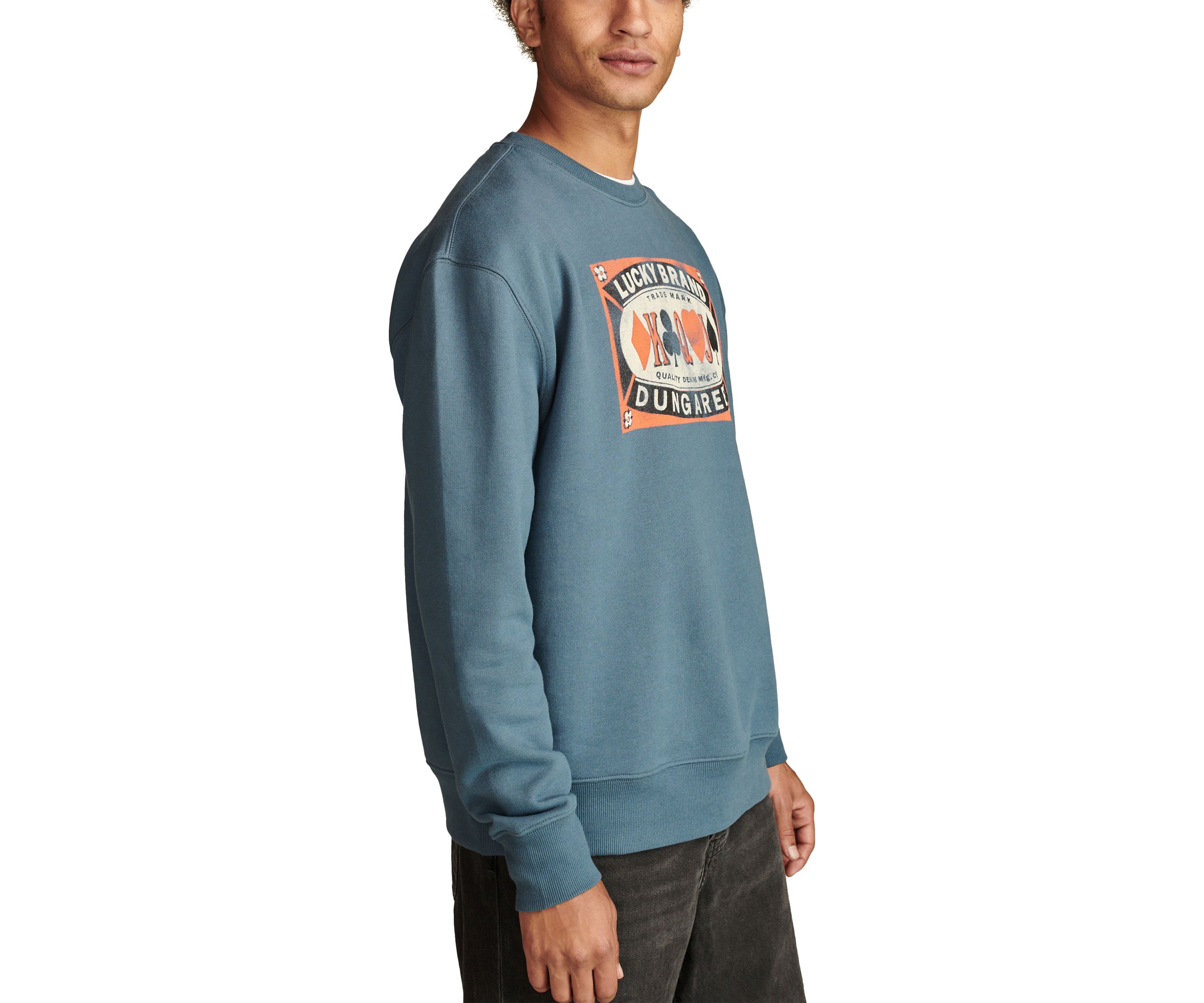 Branded Poker Label Graphic Sweatshirt