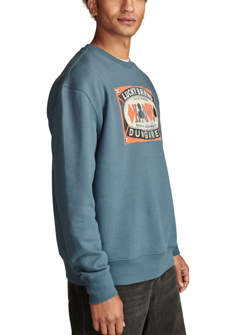 Branded Poker Label Graphic Sweatshirt