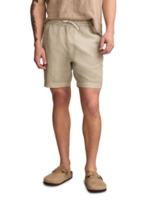 Lucky Brand Men's 7" Linen Pull On Shorts