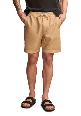 Lucky Brand Men's 7" Linen Pull On Shorts, Medium