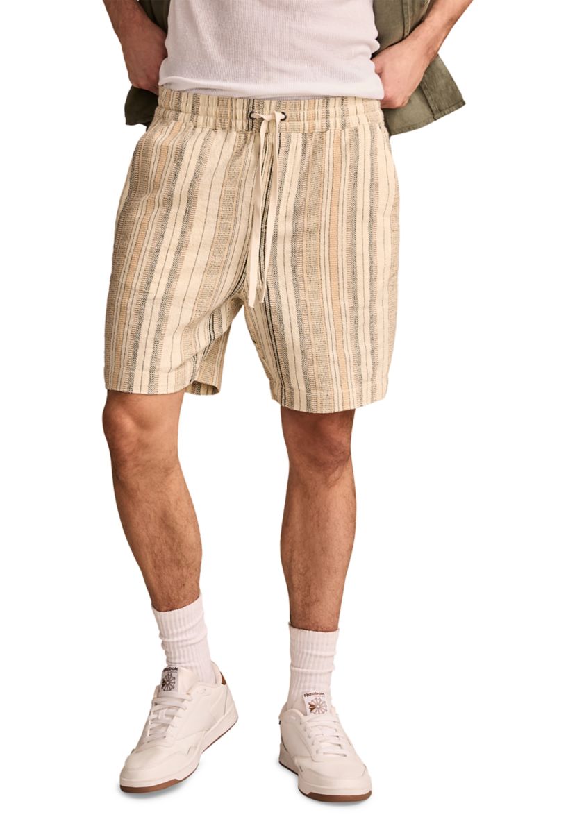 7 Striped Linen Shorts
