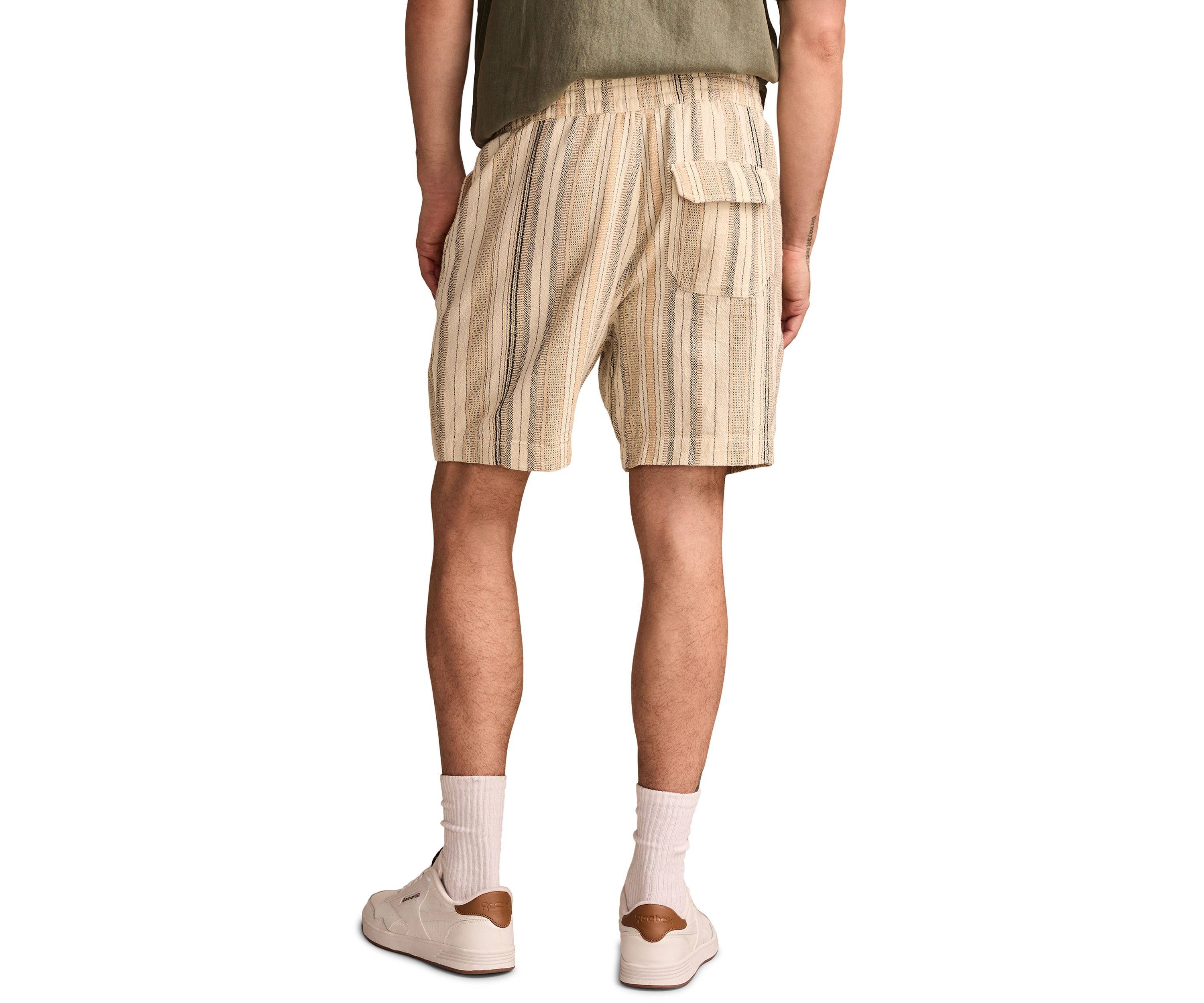 7 Striped Linen Shorts
