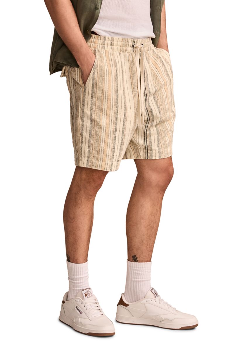 7 Striped Linen Shorts